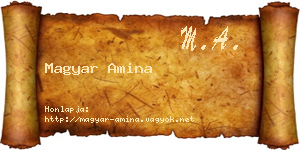 Magyar Amina névjegykártya